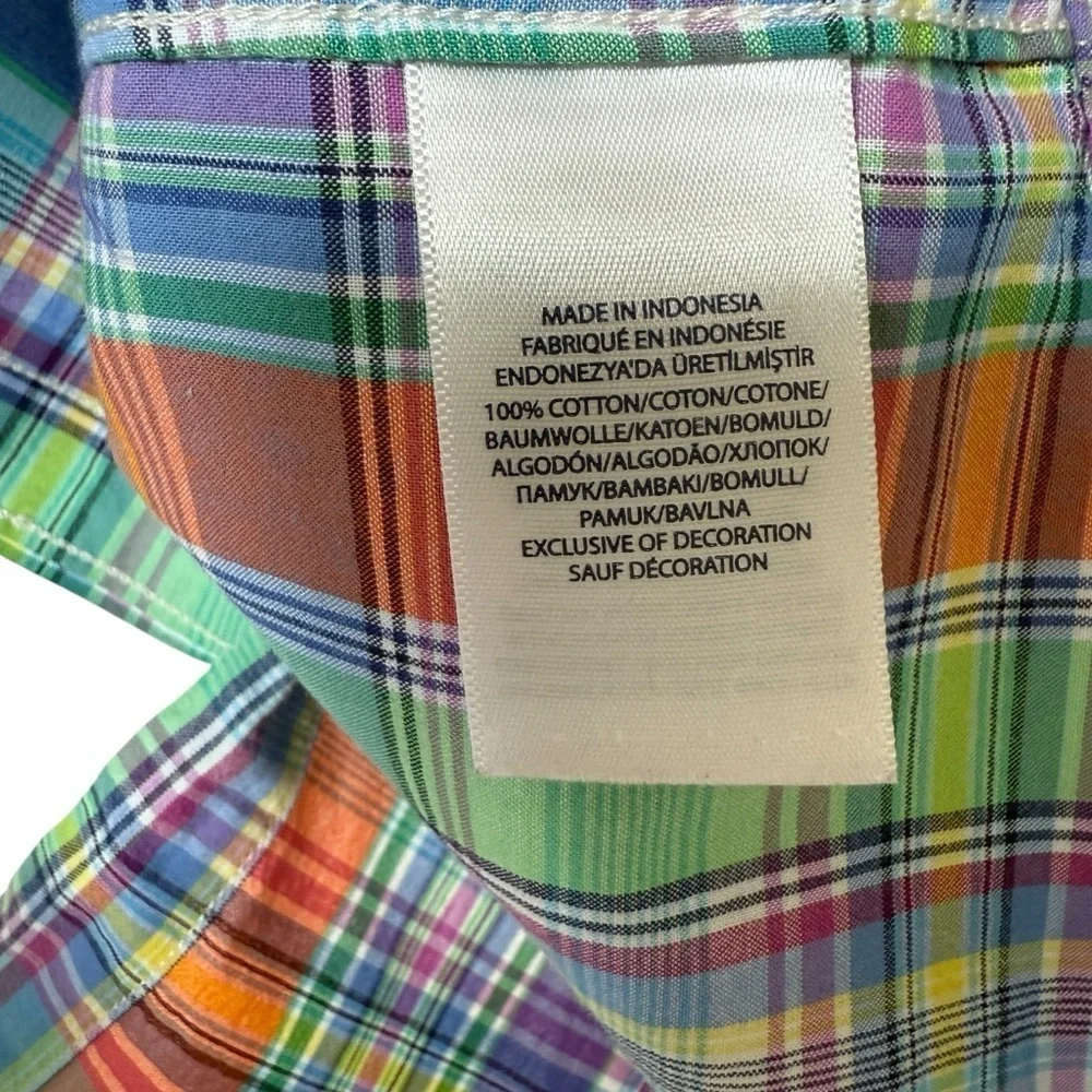 Ralph Lauren Boy’s Classic Fit Plaid Button Down Shirt Size XL Multicolor Casual